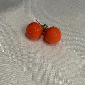 Orange Stud Earrings